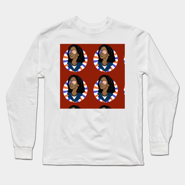 Vice President Kamala Harris Long Sleeve T-Shirt by Sandra Hutter Designs